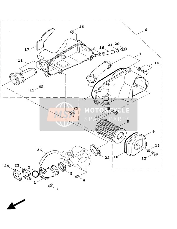 Yamaha XC125AF 2003 Assunzione per un 2003 Yamaha XC125AF